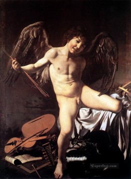 Caravaggio Painting - Amor victorioso Caravaggio